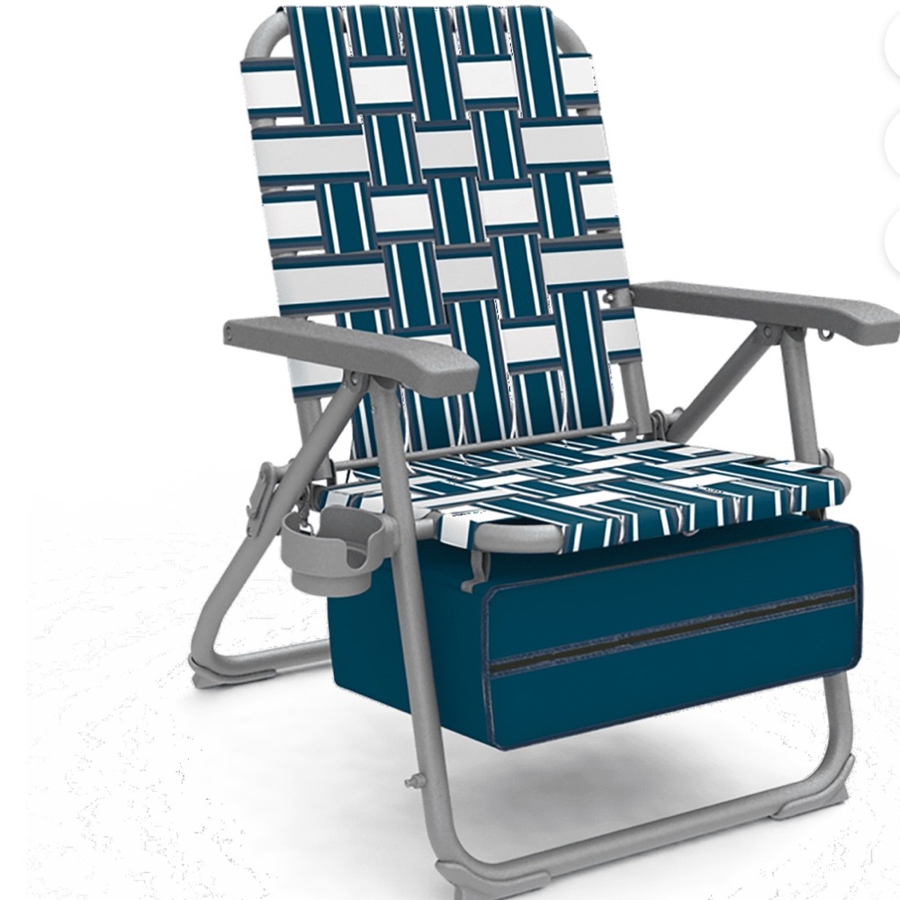 COPY - Stylish Blue and White Folding Chair